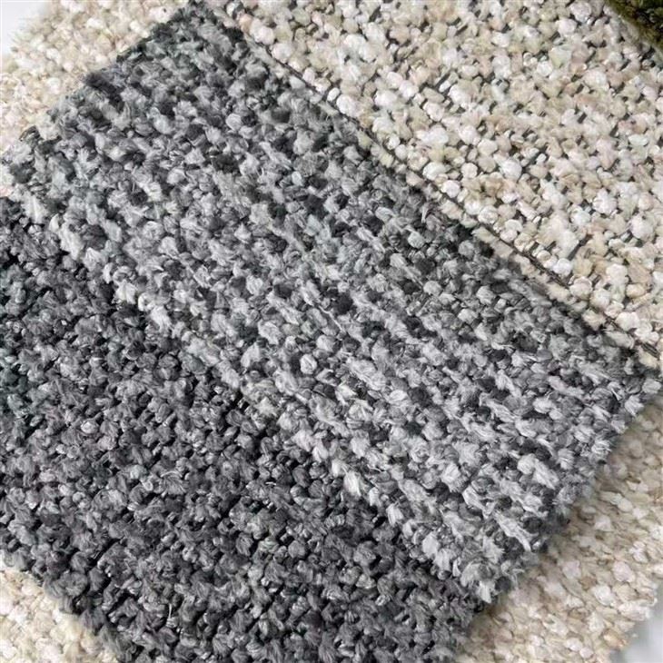 JCAG054 Two-Tone Jacquard Horseshoe Velvet Upholstery Fabric high quality