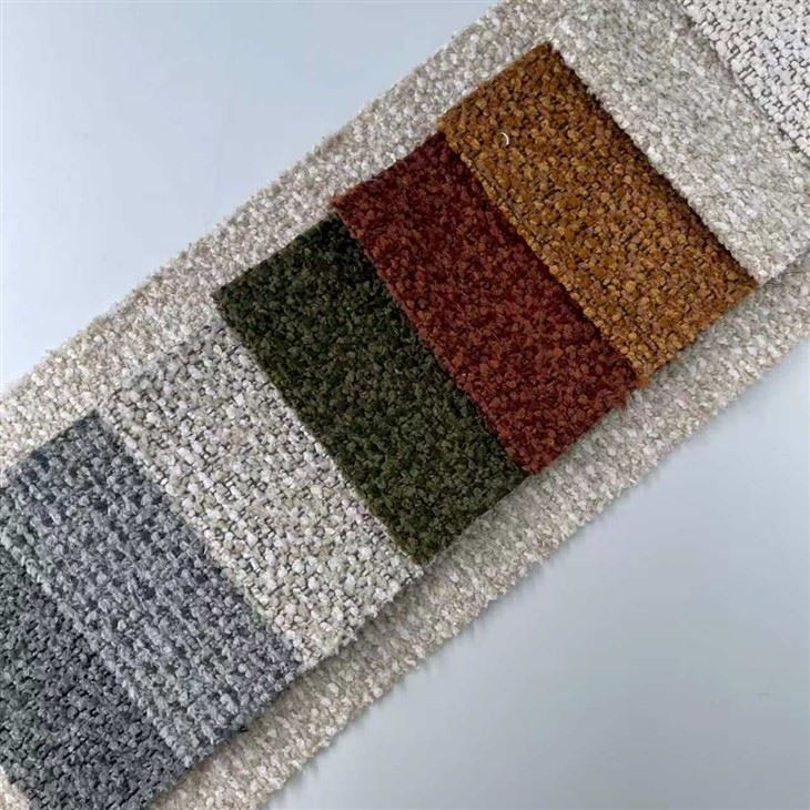 JCAG054 Two-Tone Jacquard Horseshoe Velvet Upholstery Fabric factory