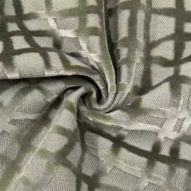 Knitted Jacquard Irregular Check Chenille high quality