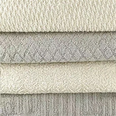 Brushed Embossed Sherpa Velvet Upholstery Fabric