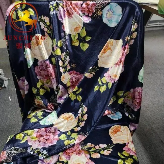 floral stretch velvet fabric (4)